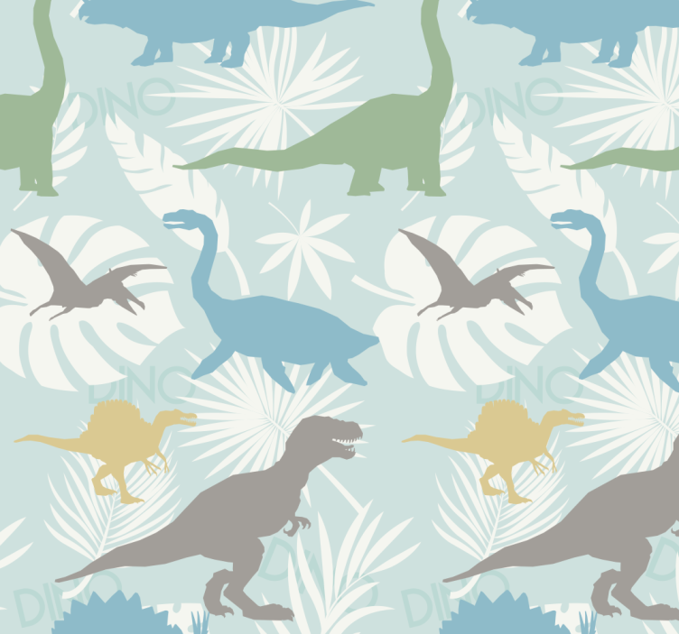 Store enrouleur dinosaure motif de couleur pastel - TenStickers