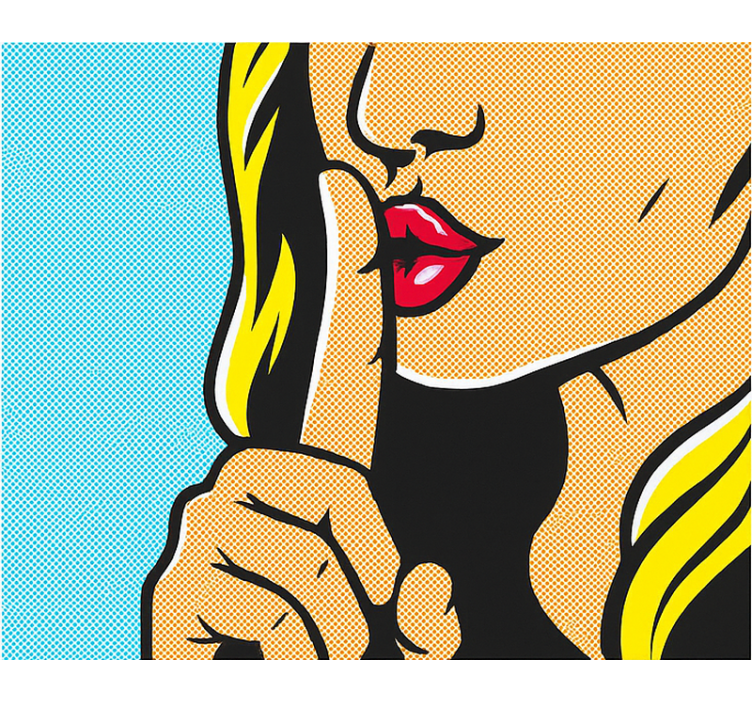 Store enrouleur chambre ado fille pop art faisant taire - TenStickers