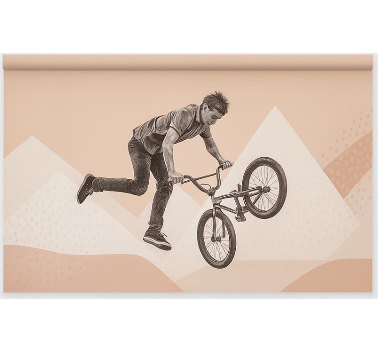 Store enrouleur chambre ado cascades en bmx - TenStickers