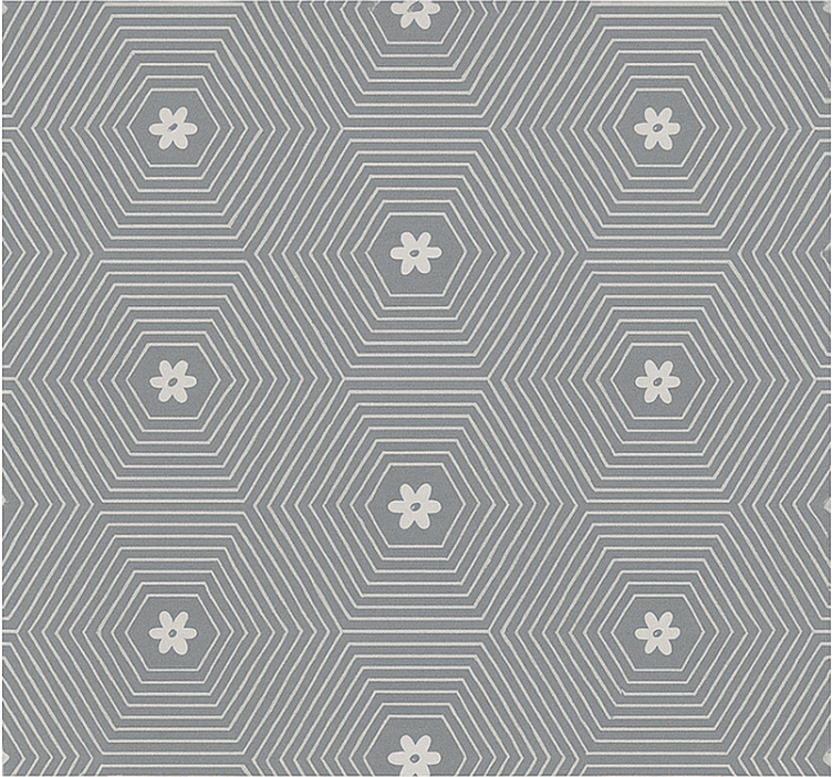 Store enrouleur chambre ado hexagone géométrique gris - TenStickers