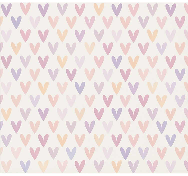 Store enrouleur chambre ado motif coeur pastel - TenStickers