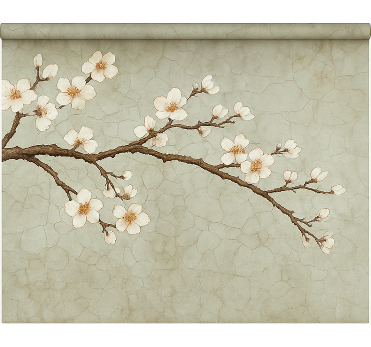 Store enrouleur salle à mange arbre du japon en fleurs - TenStickers