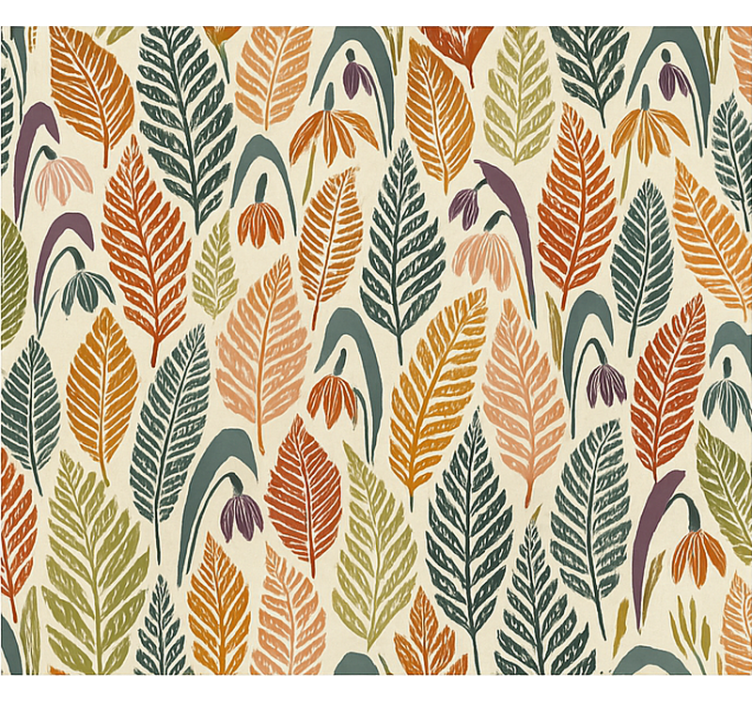 Store enrouleur scandinave fleurs de perce-neige multicolores - TenStickers