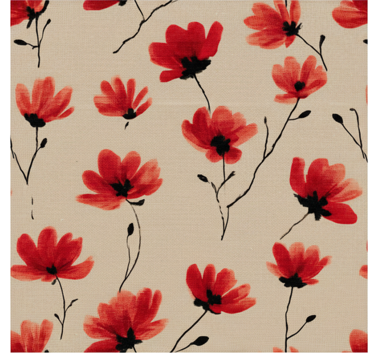 Store enrouleur fleur coquelicots aquarelle - TenStickers