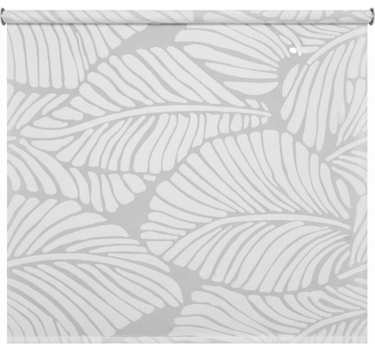 Store enrouleur fleurs et de plantes feuilles blanches - TenStickers