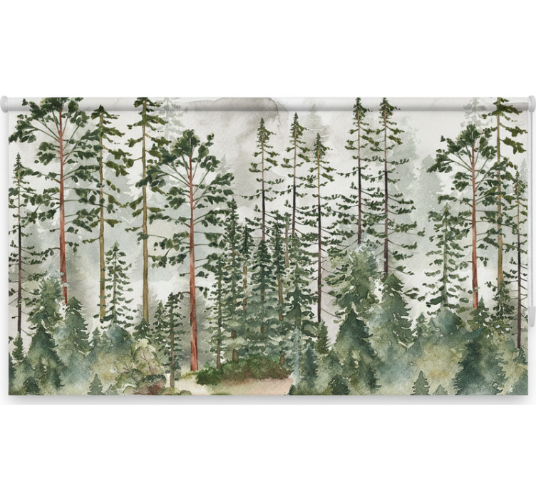 Store enrouleur arbre forêt murale pour nursery - TenStickers