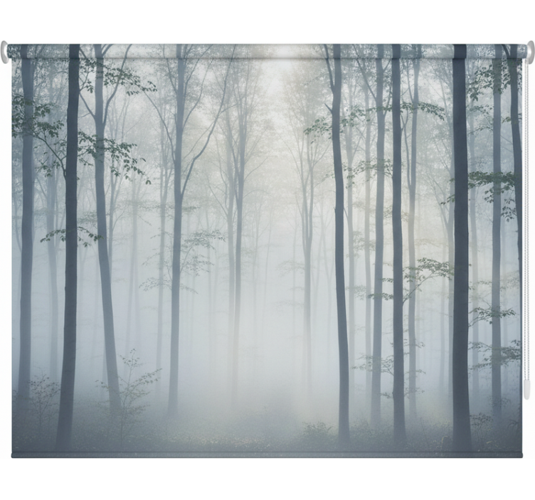 Store enrouleur arbre brouillard atmosphérique - TenStickers