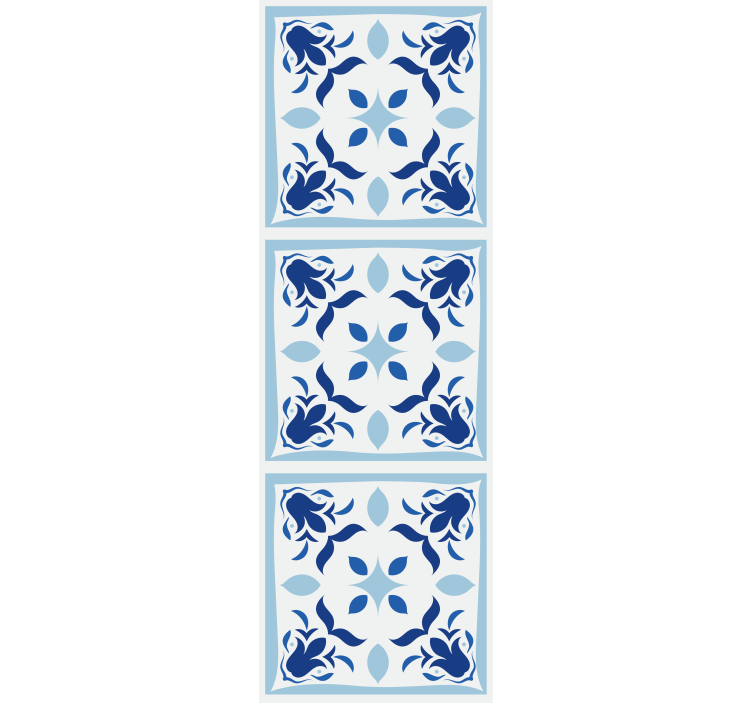 Store enrouleur cuisine motifs floraux portugais - TenStickers