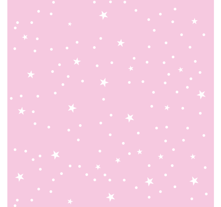 Store enrouleur chambre enfant étoiles blanches fond rose - TenStickers