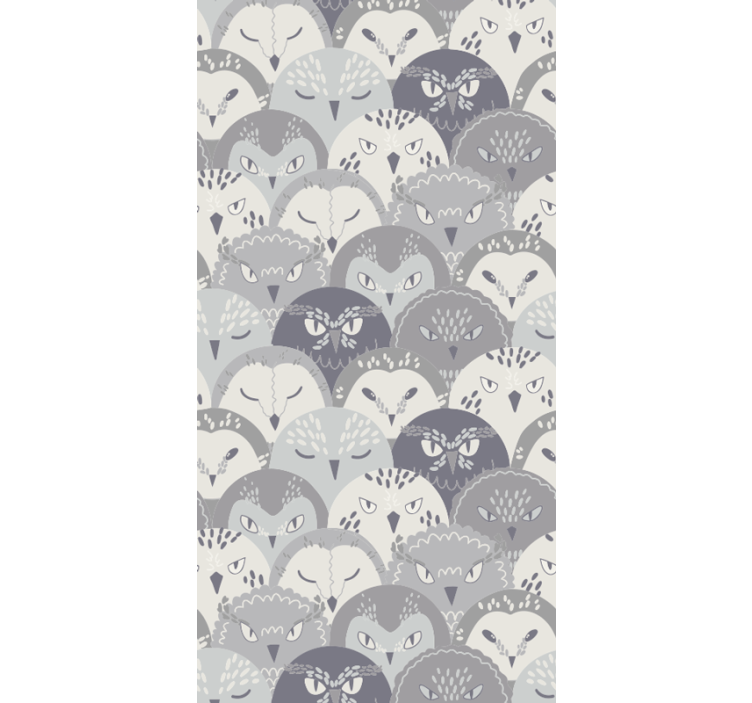 Store enrouleur chambre enfant hibou gris style nordique - TenStickers