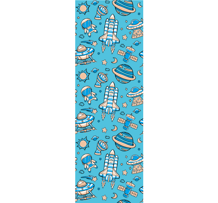 Store enrouleur chambre enfant vaisseau spatial ciel bleu - TenStickers