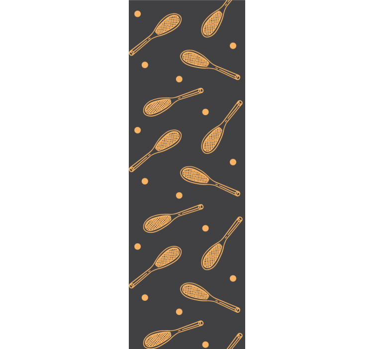 Store enrouleur chambre enfant raquettes orange - TenStickers