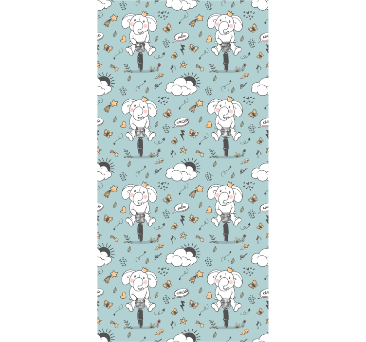 Store enrouleur chambre enfant éléphants qui saluent - TenStickers