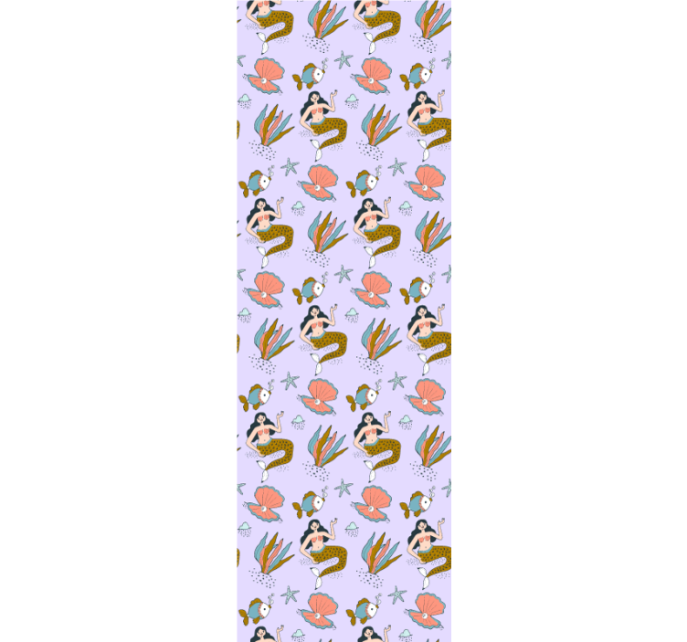 Store enrouleur chambre enfant sirènes et coquillages - TenStickers