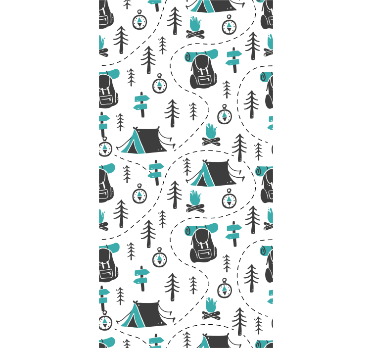 Store enrouleur chambre enfant motif camping nature - TenStickers