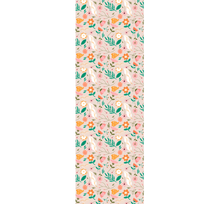 Store enrouleur chambre ado motif fleurs pastel délicat - TenStickers