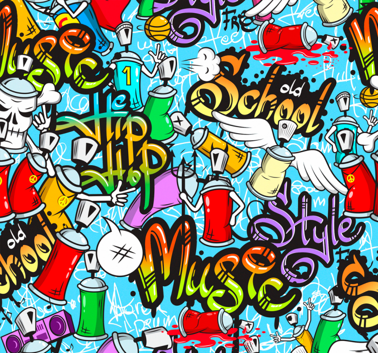 Store enrouleur chambre ado culture hip-hop graffiti - TenStickers