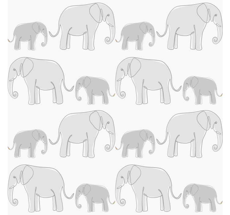 Store enrouleur gris éléphants minimalistes - TenStickers