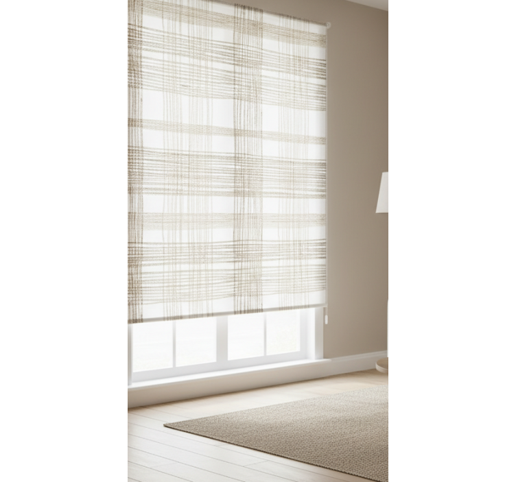 Store enrouleur beige motif jute fin beige - TenStickers