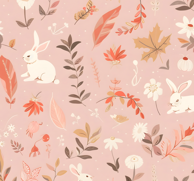 Store enrouleur rose design forêt d'automne - TenStickers