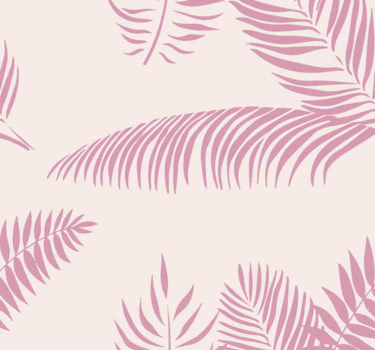 Store enrouleur rose grandes feuilles de palmier - TenStickers