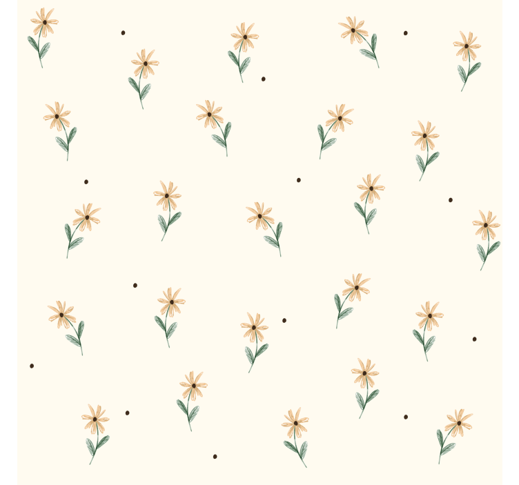 Store enrouleur rose fleurs jaunes - TenStickers