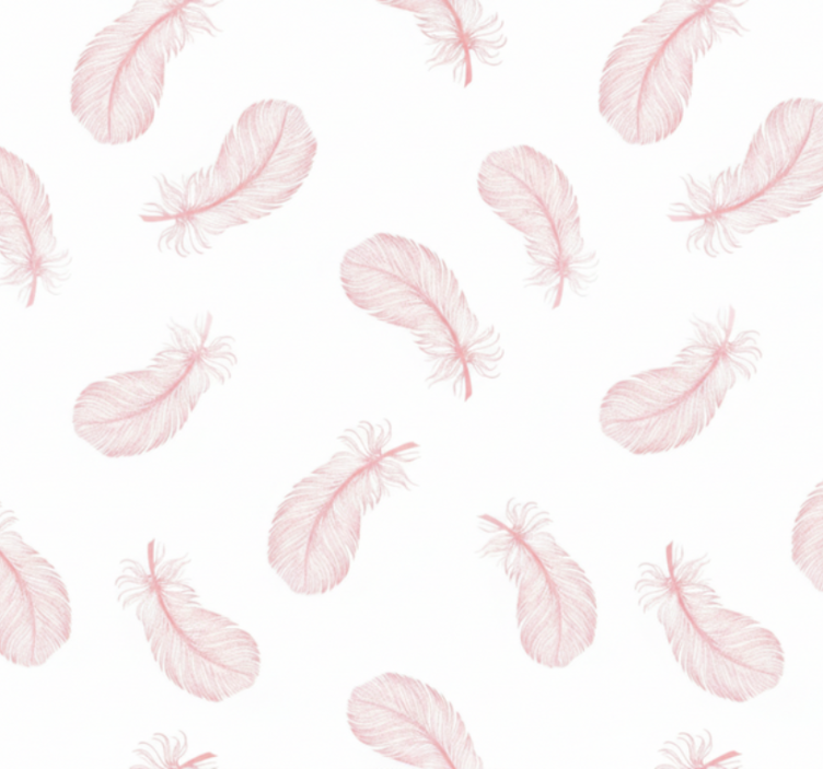 Store enrouleur rose motif plumes roses - TenStickers