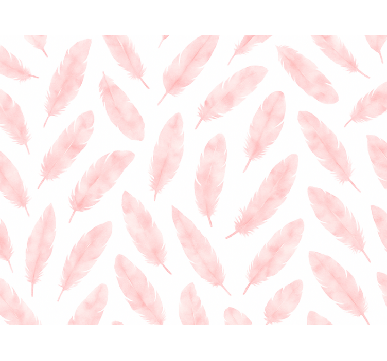 Store enrouleur rose motif plume rose - TenStickers