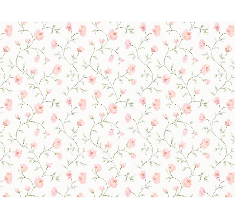 Store enrouleur rose fleurs botaniques roses - TenStickers