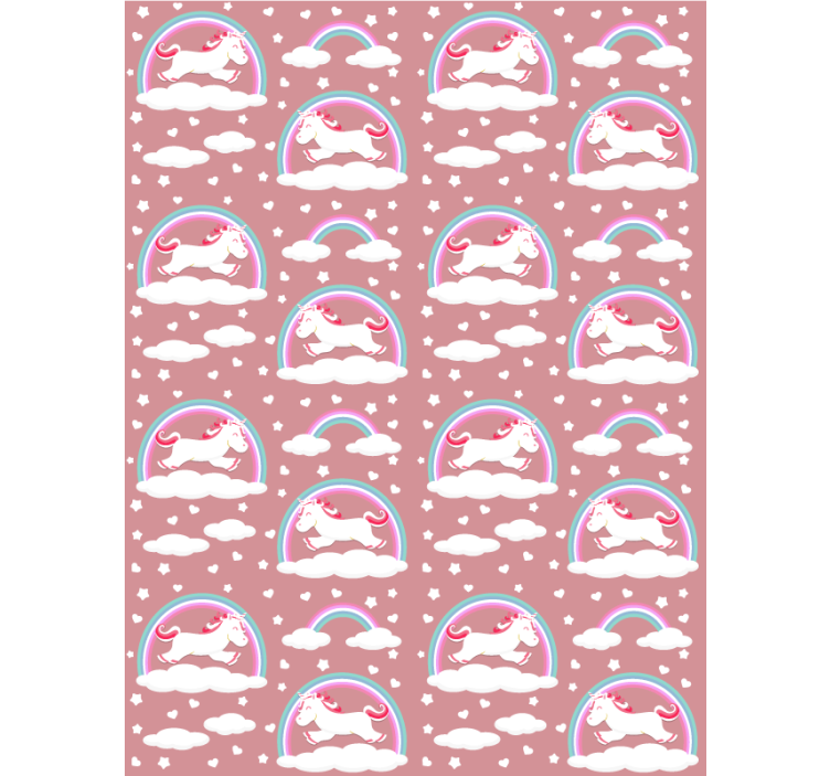 Store enrouleur rose thème licorne magique - TenStickers
