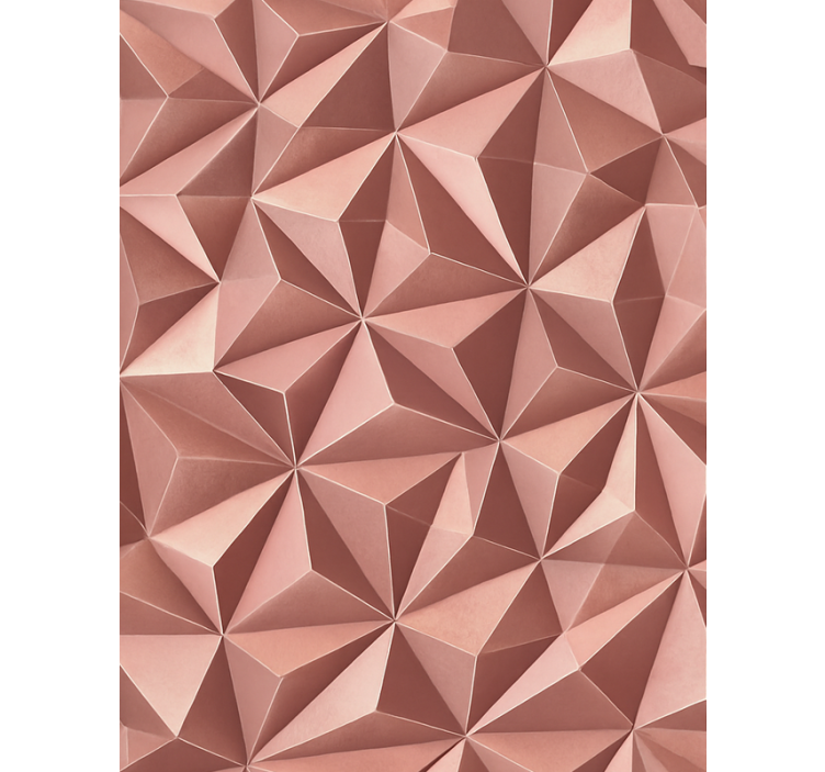 Store enrouleur rose motif géométrique abstrait or rose - TenStickers