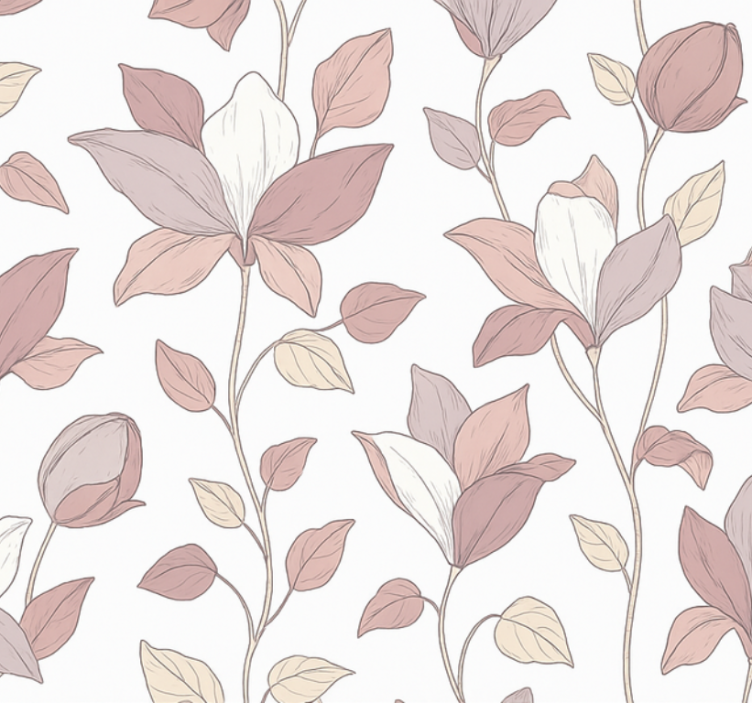 Store enrouleur rose floral - TenStickers