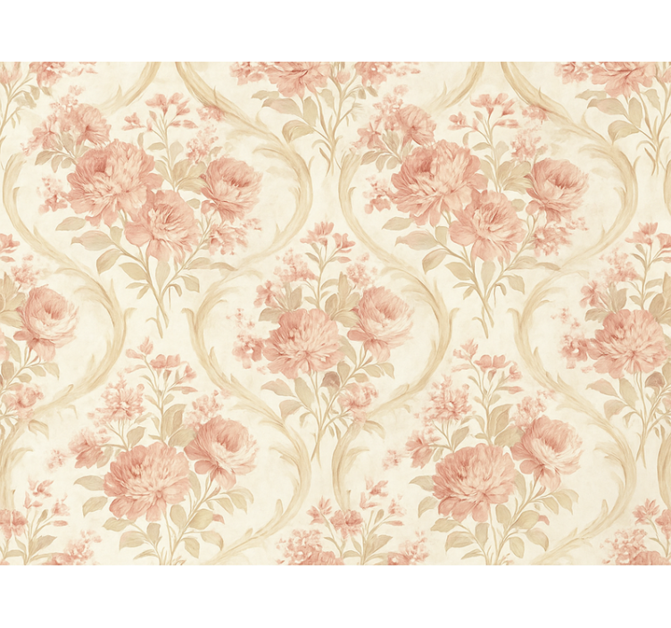 Store enrouleur rose design fleurs vintage délavées - TenStickers