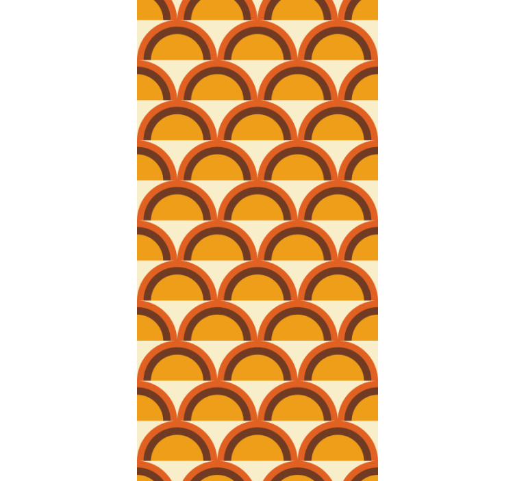 Store enrouleur jaune arches rétro coucher de soleil 70's - TenStickers