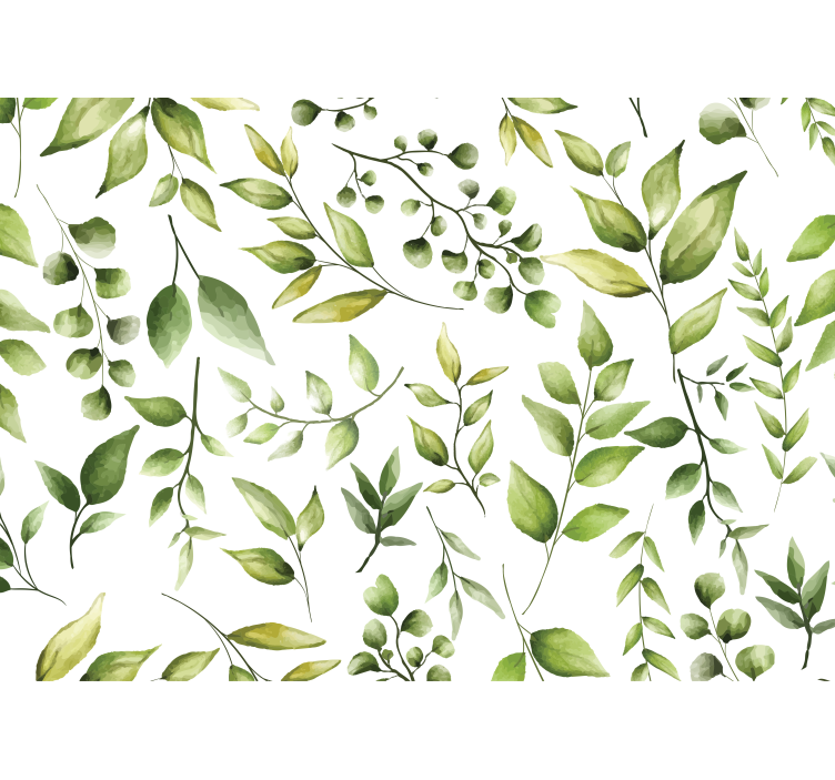 Store enrouleur cuisine feuilles d'eucalyptus aquarelle - TenStickers