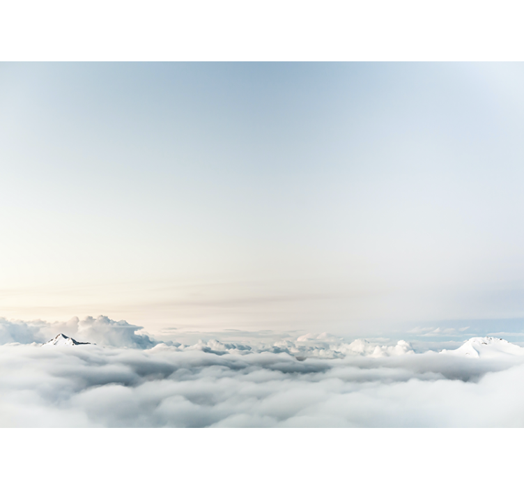 Store enrouleur blanc paysage magnifique ciel mer - TenStickers