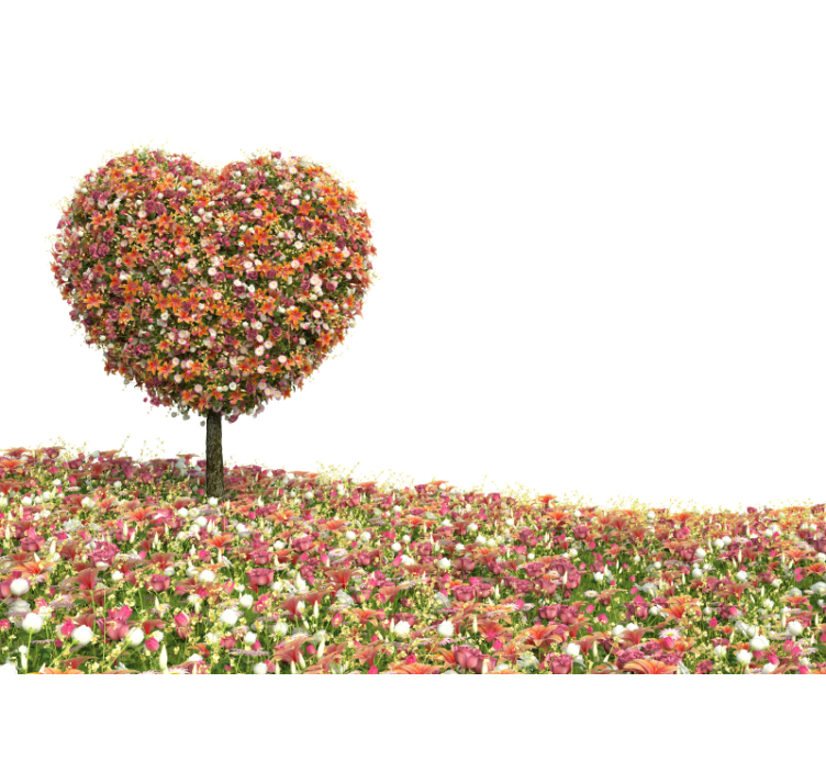 Store enrouleur blanc arbre féerique en forme de cœur - TenStickers