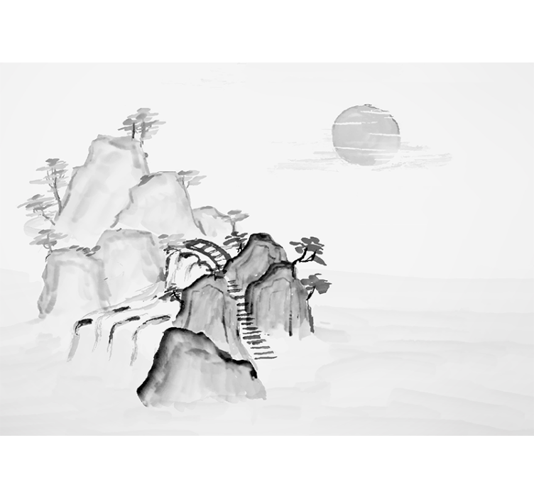 Store enrouleur blanc falaise et mer - TenStickers