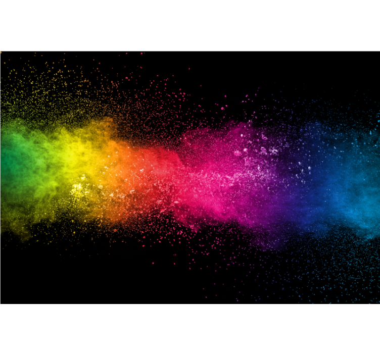 Store enrouleur salon éclaboussures multicolores - TenStickers