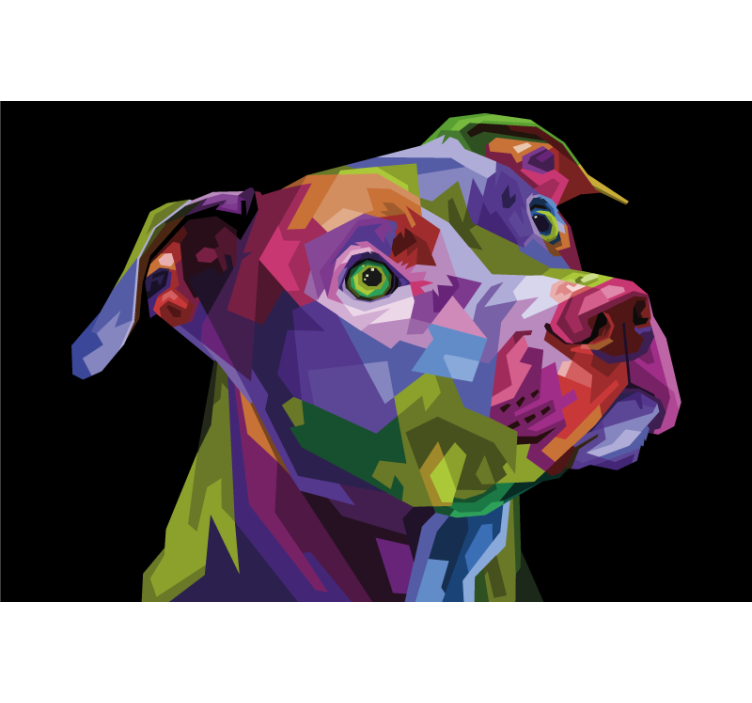 Store enrouleur salon pitbull moderne multicolore - TenStickers