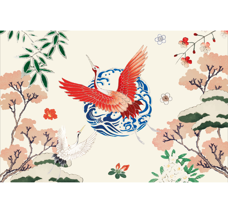 Store enrouleur salon style chinoiserie élégante - TenStickers
