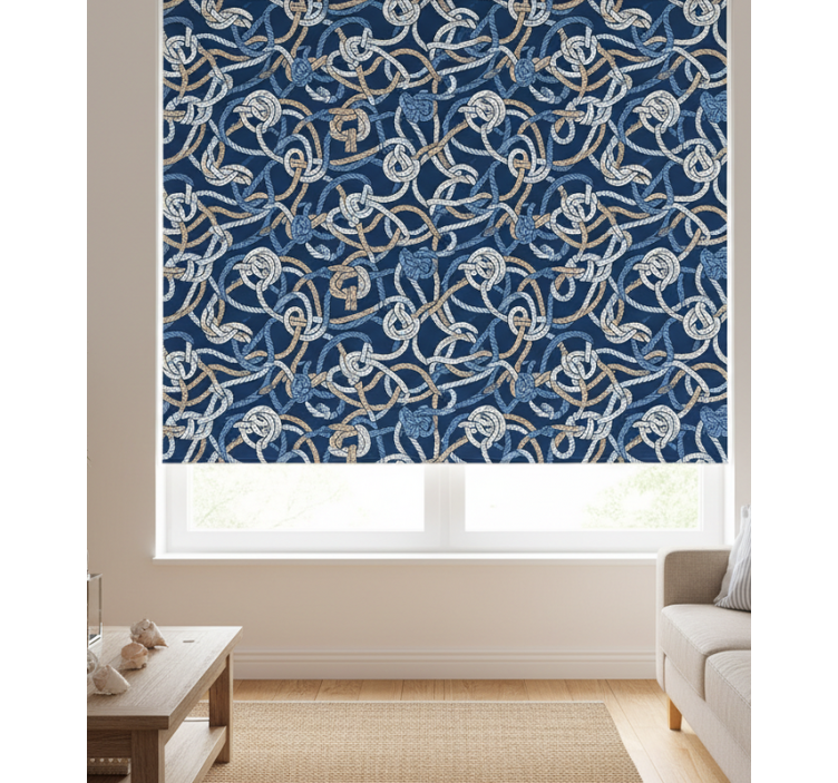 Store enrouleur salon motifs nœuds marins - TenStickers