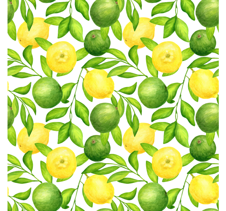 Store enrouleur salon citrons et limes - TenStickers