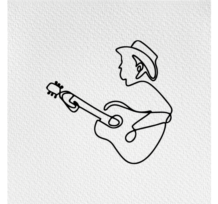 Store enrouleur salon design minimaliste guitariste mignon - TenStickers