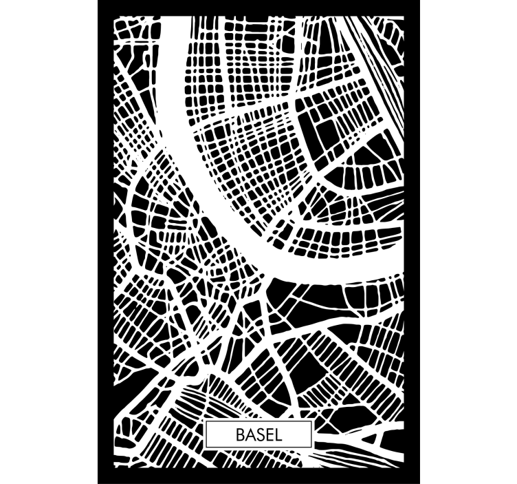 Store enrouleur salon carte topographique de bâle - TenStickers
