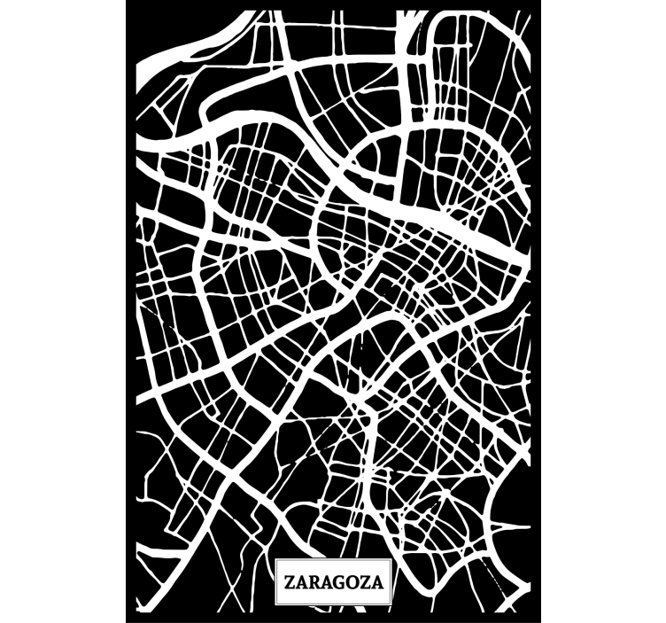 Store enrouleur salon carte topographique zaragoza - TenStickers