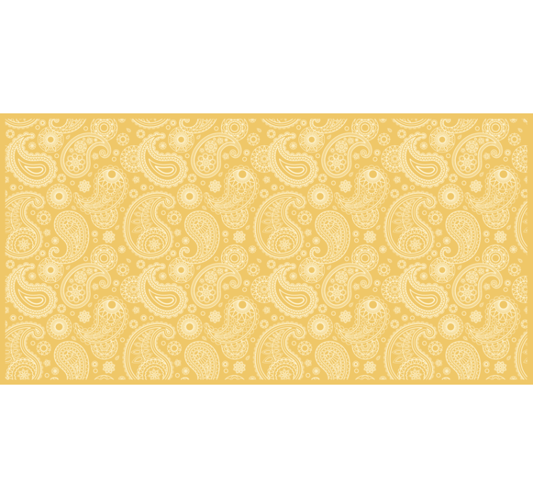 Store enrouleur jaune motif paisley arabe - TenStickers