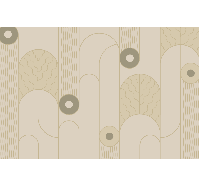 Store enrouleur beige lignes abstraites beiges - TenStickers