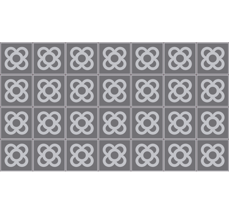 Store enrouleur gris motif carreaux de barcelone - TenStickers