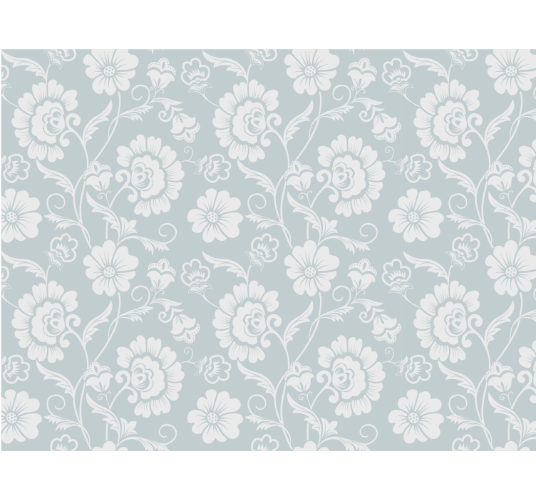 Store enrouleur gris motif floral élégant - TenStickers